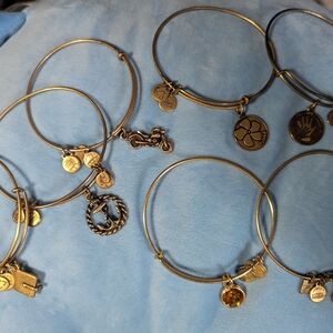 Alex And Ani Gold Charm Bracelet Set
